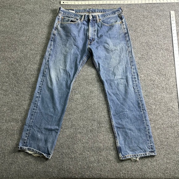 Levi's Other - Levi's Jeans Mens Size 34x29 Blue 501 Original Fit Straight Leg Distressed Denim